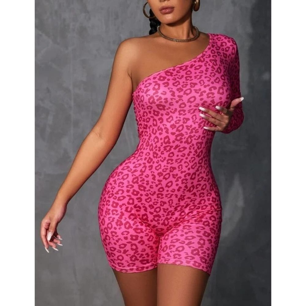One Shoulder Romper L